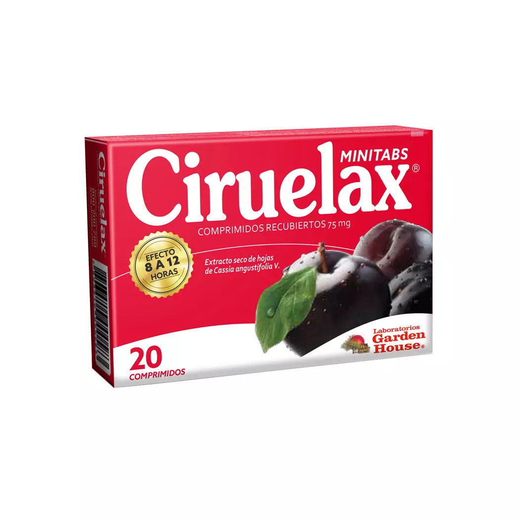 Ciruelax Minitabs 75 Mg 20 Comprimidos Recubiertos Garden House a $2.750